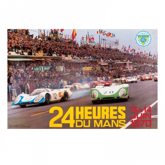 24h Gara Le Mans Poster 1970