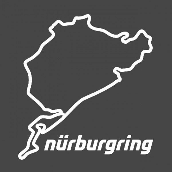 Nürburgring Aufkleber Nürburgring 12cm weiß