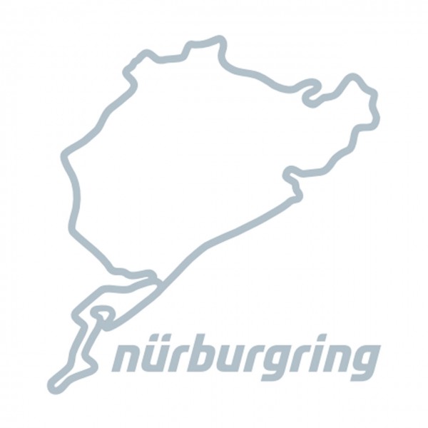 Nürburgring Sticker Nürburgring 12cm argento