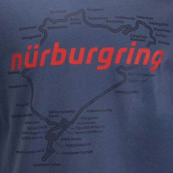 Nürburgring Maglietta Racetrack blu