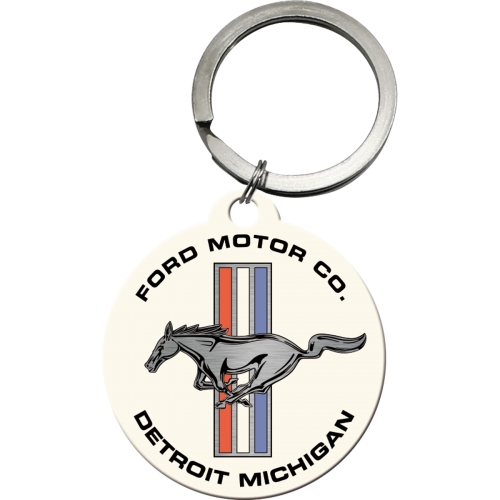 Keyring Ford Mustang - Horse & Stripes Logo