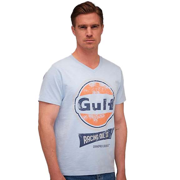 Gulf V-Neck T-Shirt Oil gulfblau