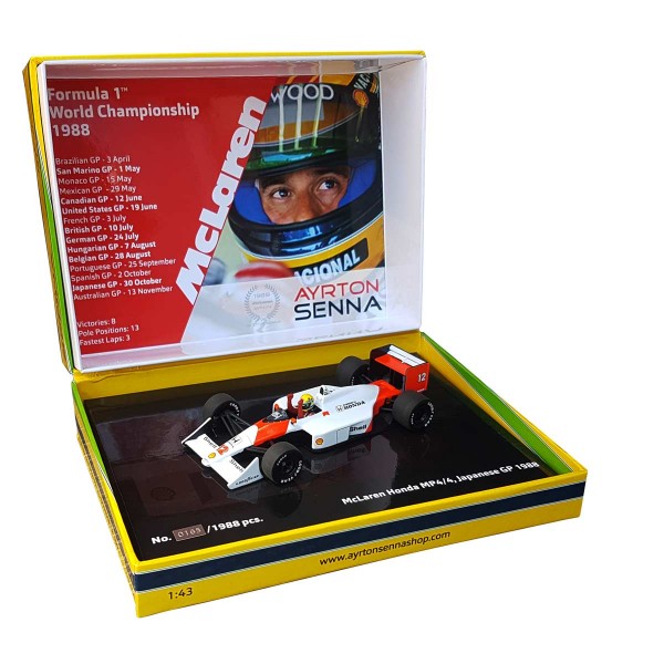 Formula 1 McLaren MP4/4 Ayrton Senna Winner San Marino 1988 1:43 MODEL CAR 689