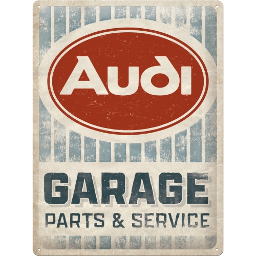 Plaque en Métal Audi - Garage 30x40cm