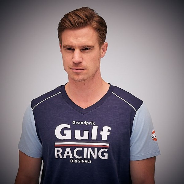 Gulf Maglietta Racing V-Neck blu navy