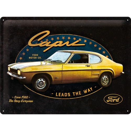 Cartello di latta Ford - Capri Leads the Way 30x40cm