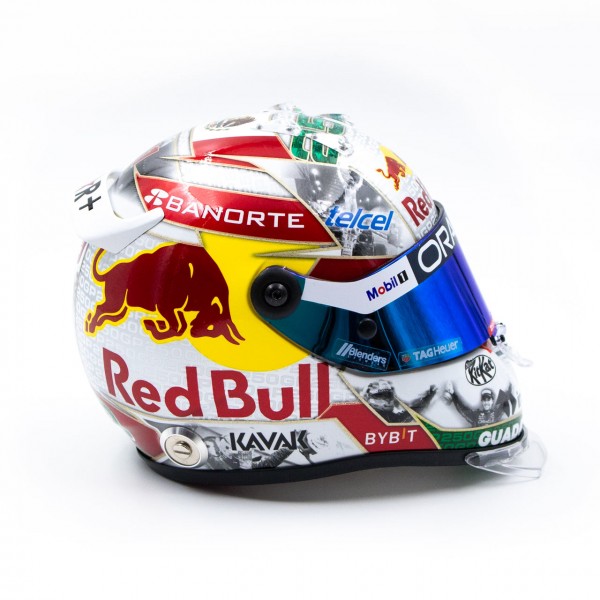 Sergio Pérez miniature helmet Formula 1 Singapore GP 2023 1/2