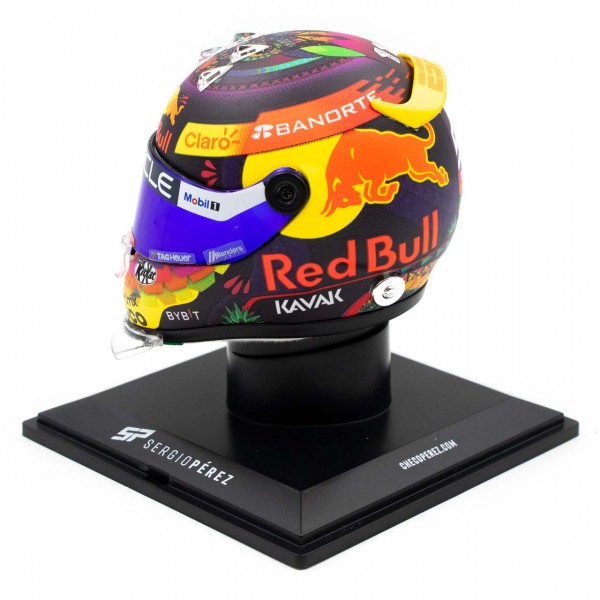 Sergio Pérez miniature helmet Formula 1 Mexico GP 2023 1/4