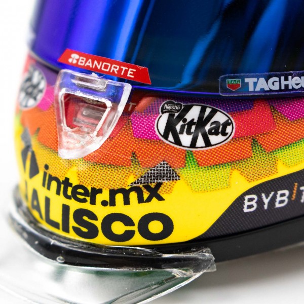 Sergio Pérez miniature helmet Formula 1 Mexico GP 2023 1/4