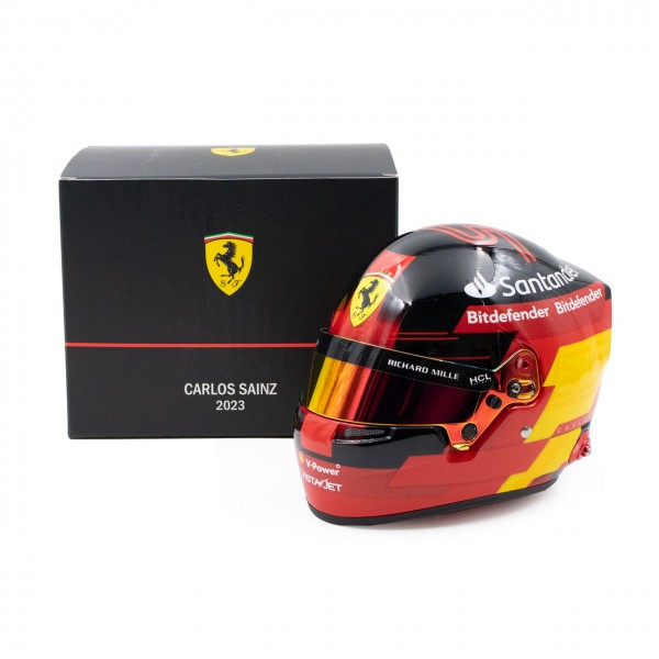Carlos Sainz casque miniature Formule 1 2023 1/2