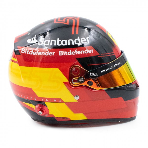 Carlos Sainz casque miniature Formule 1 2023 1/2