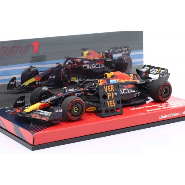 Max Verstappen Oracle Red Bull Racing RB19 Formula 1 Winner Bahrain GP 2023 Limited Edition 1/43