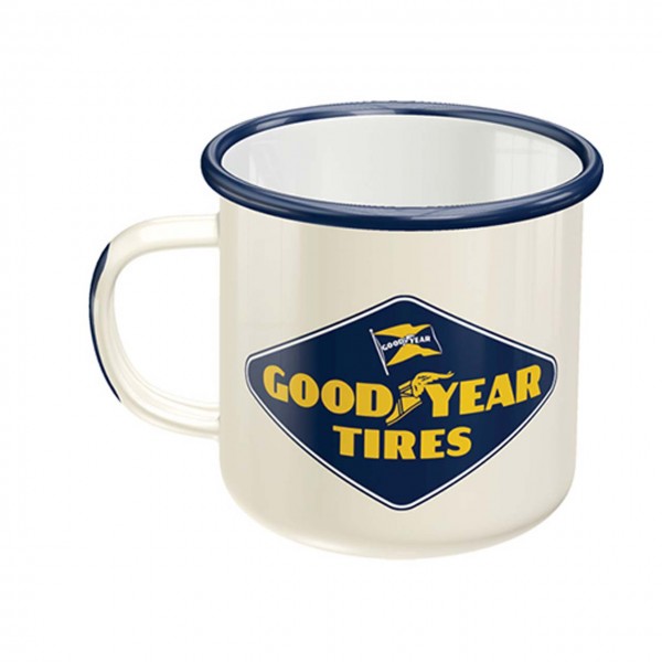 Metal cup Goodyear - Logo white