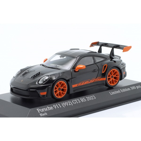 Porsche 911 (992) GT3 RS 2023 Pack Weissach noir / décor orange 1/43