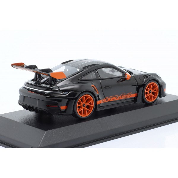 Porsche 911 (992) GT3 RS 2023 paquete Weissach negro / naranja decoración 1/43