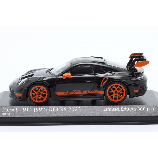 Porsche 911 (992) GT3 RS 2023 Pack Weissach noir / décor orange 1/43
