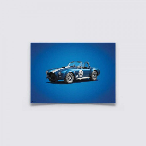 Cartel Shelby-Ford AC Cobra Mk III - Blue -  1965 - Colors of Speed