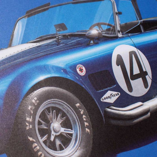 Poster Shelby-Ford AC Cobra Mk III - Blue -  1965 - Colors of Speed