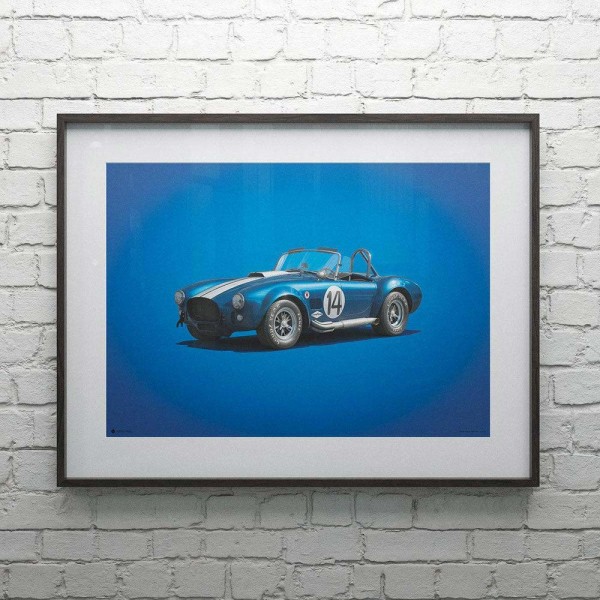 Poster Shelby-Ford AC Cobra Mk III - Blue -  1965 - Colors of Speed