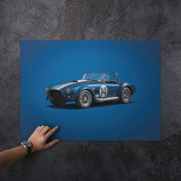 Affiche Shelby-Ford AC Cobra Mk III - Blue -  1965 - Colors of Speed