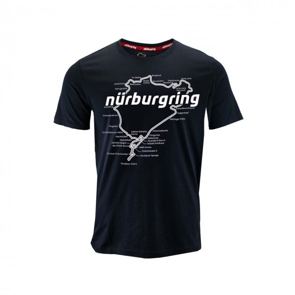 Nürburgring Maglietta per bambini Racetrack nero