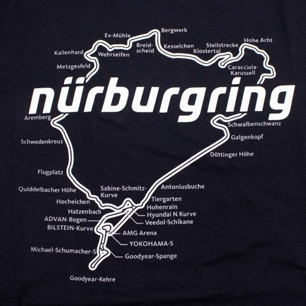 Nürburgring Camiseta para niños Racetrack negro