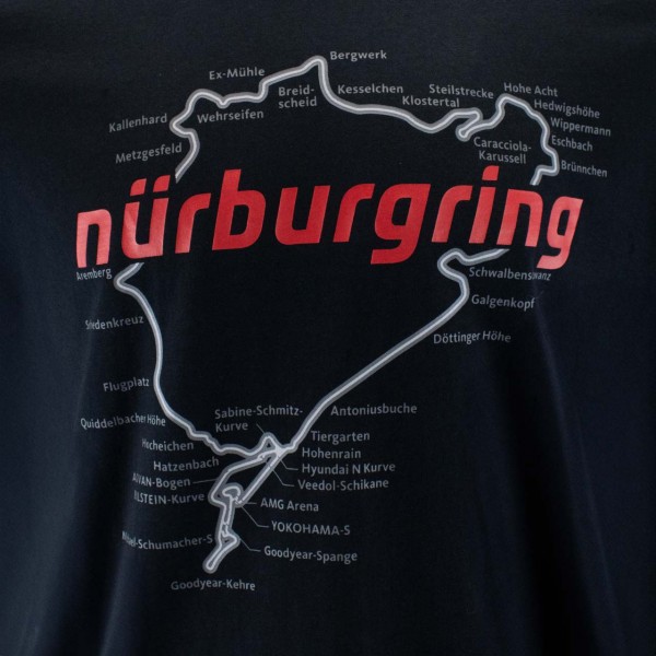Nürburgring T-Shirt Racetrack noir