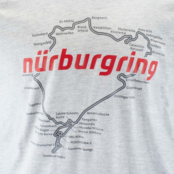 Nürburgring Maglietta Racetrack grigio