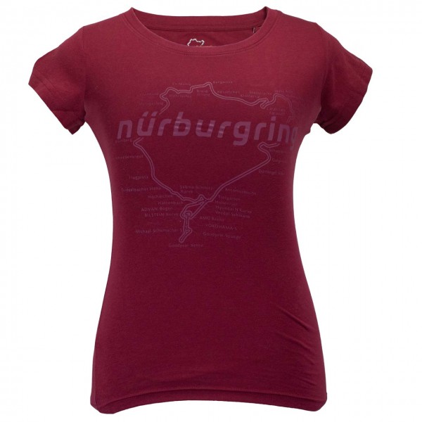 Nürburgring T-Shirt Femmes Racetrack rouge