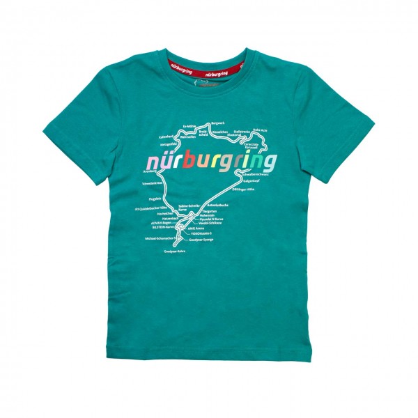 Nürburgring Kids T-Shirt Racetrack blue