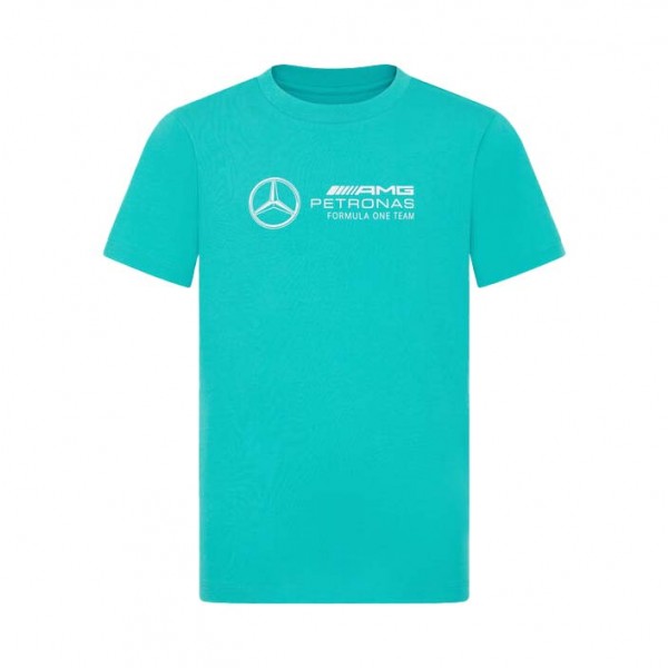 Mercedes-AMG Petronas Kinder T-Shirt Logo türkis