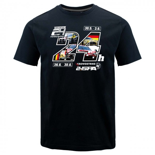 24h Nürburgring/Spa T-Shirt noir