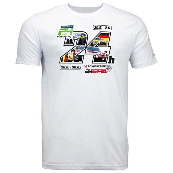 24h Nürburgring/Spa Camiseta blanco