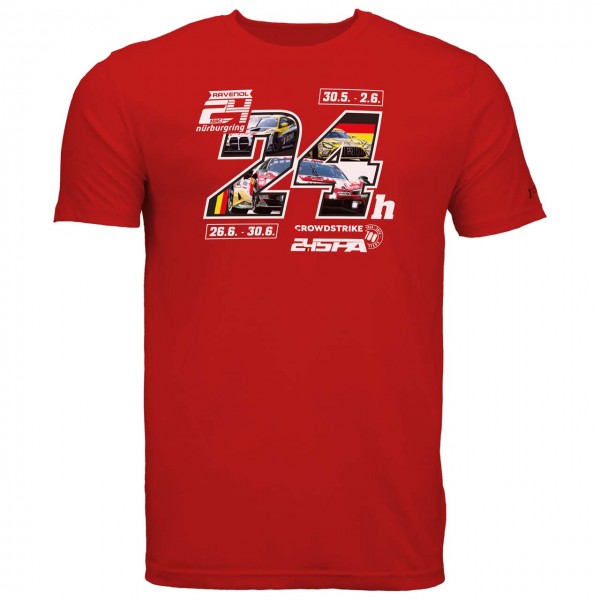 24h Nürburgring/Spa Maglietta rosso