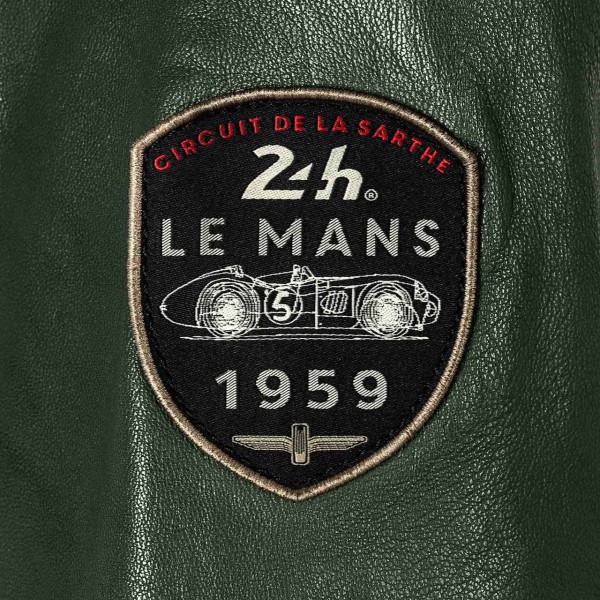 24h Race Le Mans Leather jacket green