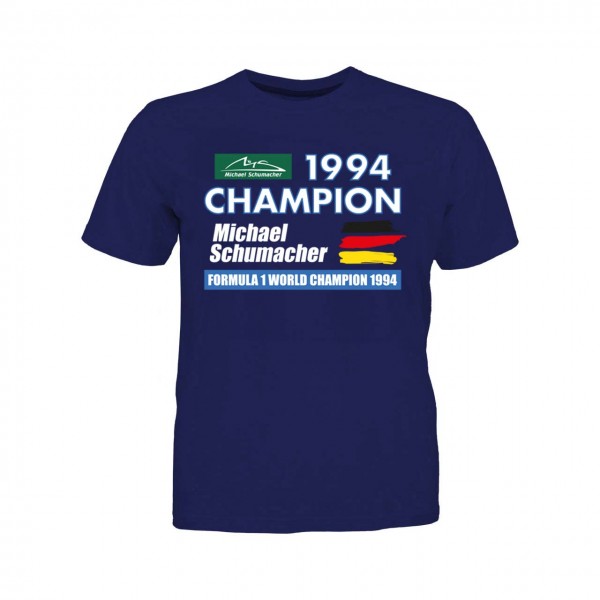 Michael Schumacher Kinder T-Shirt World Champion 1994 blau