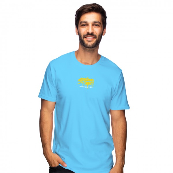 24h-Rennen Graffiti T-Shirt Logo blau