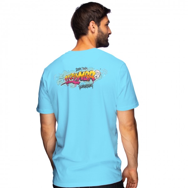24h-Race Graffiti T-Shirt Logo blue