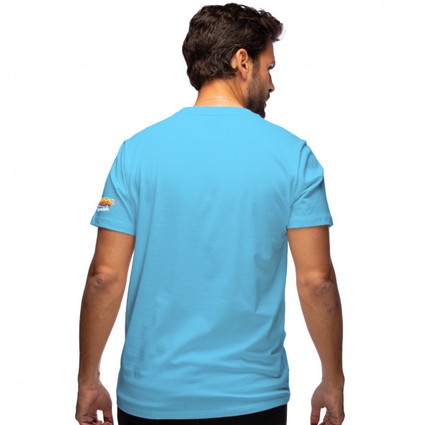 24h-Rennen Graffiti T-Shirt Graphic blau