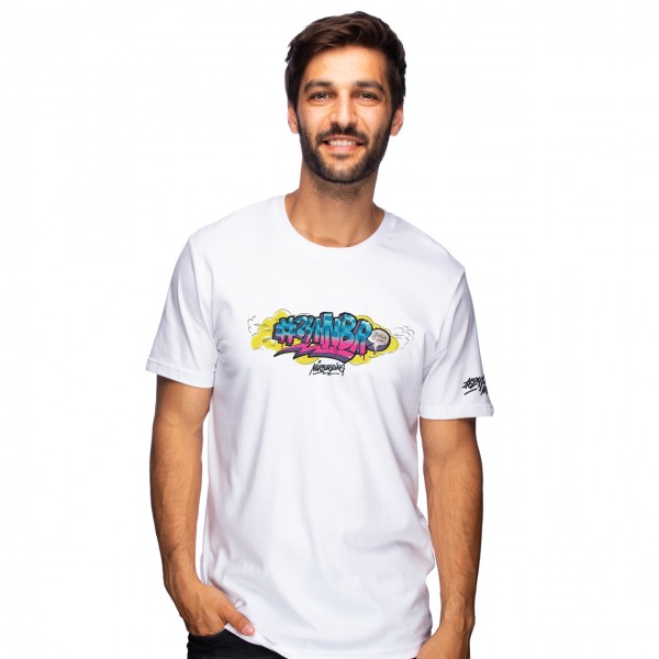 24h-Race Graffiti T-Shirt Graphic white