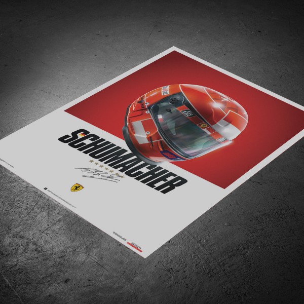 Ferrari F1-2000 - Michael Schumacher - Helmet - Poster