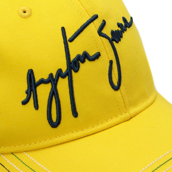 Ayrton Senna Cap Senna Helmet detail stitch