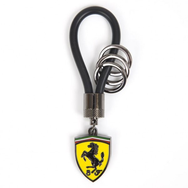 Scuderia Ferrari Kautschukband Schlüsselanhänger schwarz