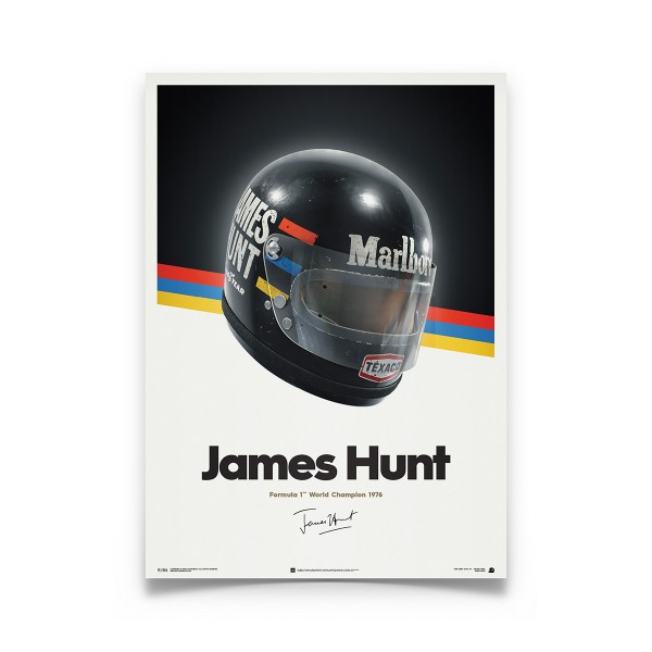 James Hunt - Casco - 1976 - Póster