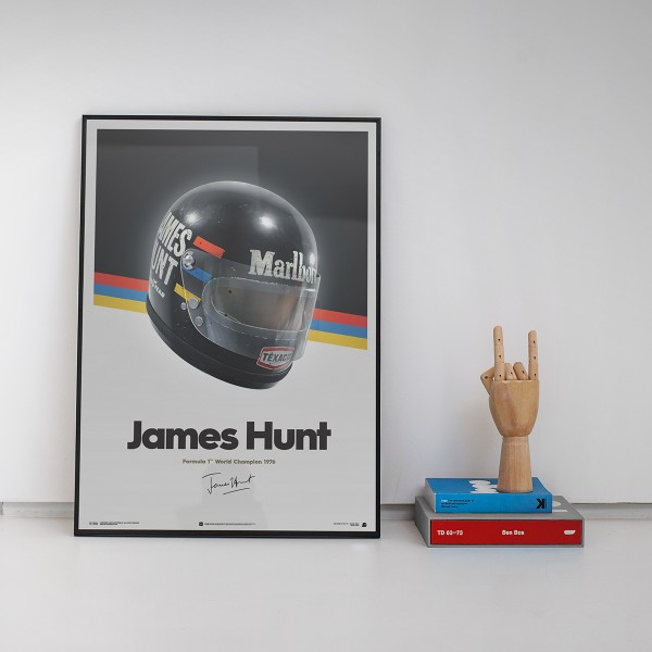 James Hunt - Casco - 1976 - Póster