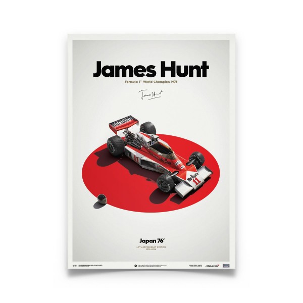James Hunt - McLaren M23 - Giappone - GP del Giappone - 1976 - Poster limitato