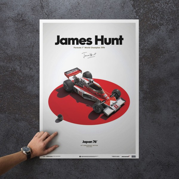 James Hunt - McLaren M23 - Japón - GP japonés - 1976 - Cartel limitado