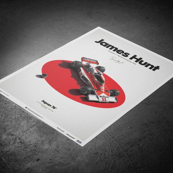 James Hunt - McLaren M23 - Giappone - GP del Giappone - 1976 - Poster limitato