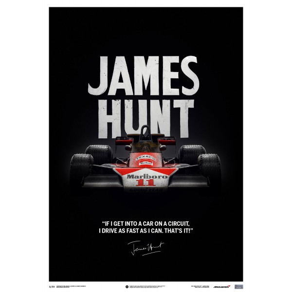 James Hunt - McLaren M23 - Citazione - GP del Giappone - 1976 - Poster limitato