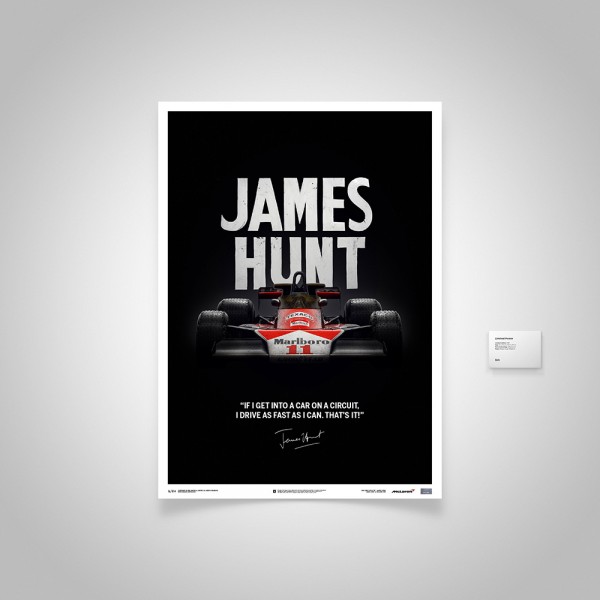James Hunt - McLaren M23 - Quote - Japanese GP - 1976 - Limited Poster